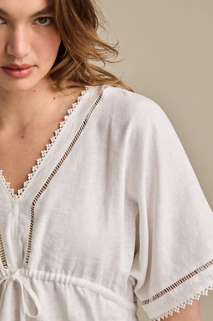 LINEN V-NECK DOLMAN, image 2