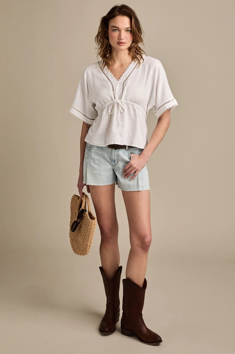 LINEN V-NECK DOLMAN, image 3