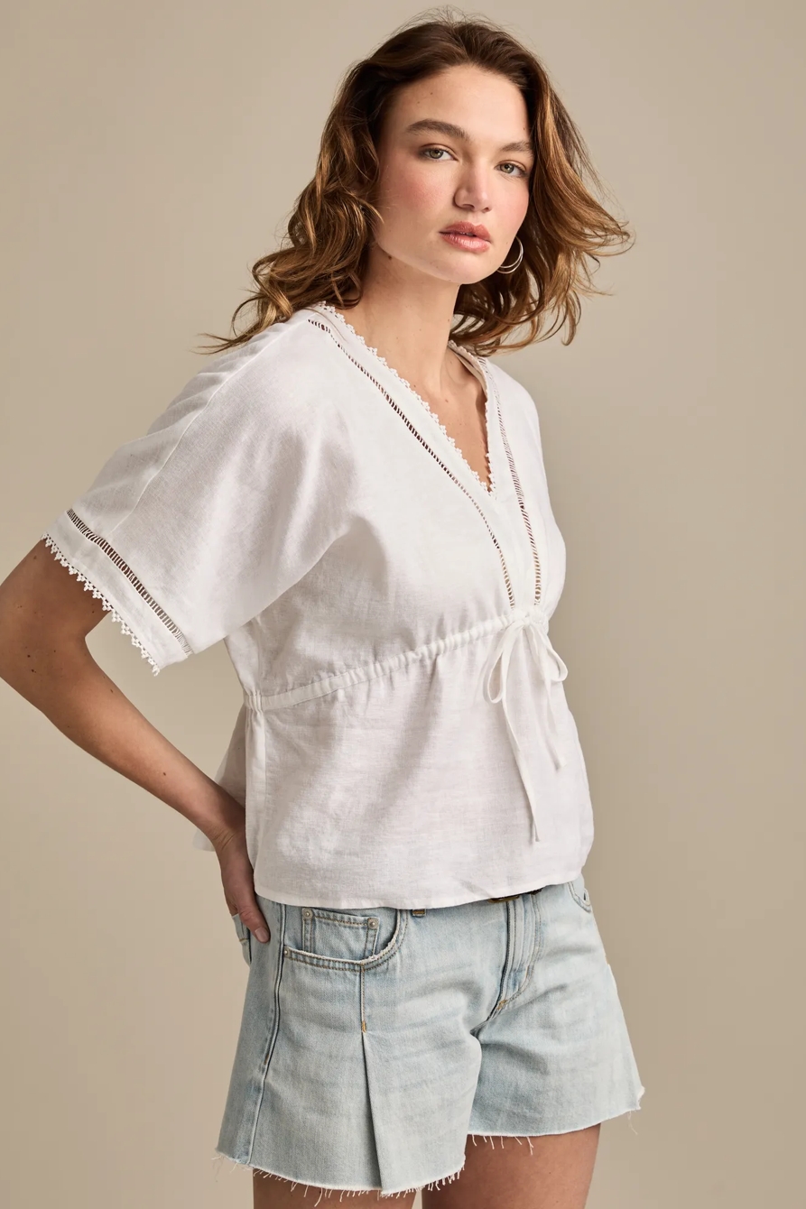 LINEN V-NECK DOLMAN, image 4