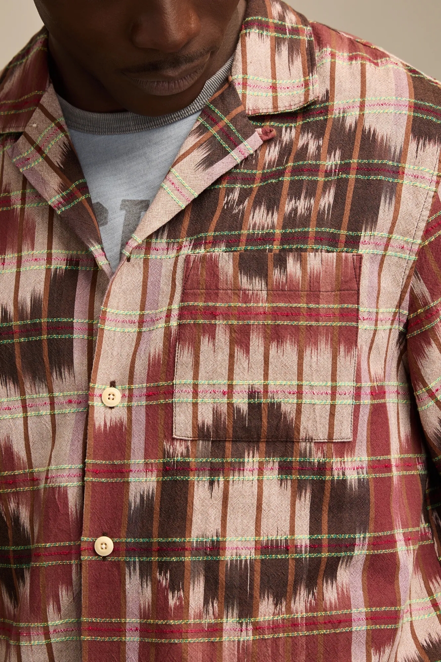 IKAT CAMP COLLAR SHORT SLEEVE SHIRT, image 5