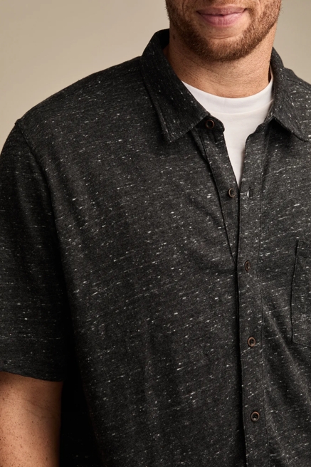 BIG & TALL LINEN SHORT SLEEVE BUTTON UP SHIRT, image 2