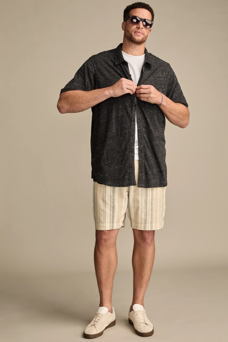 BIG & TALL LINEN SHORT SLEEVE BUTTON UP SHIRT, image 4