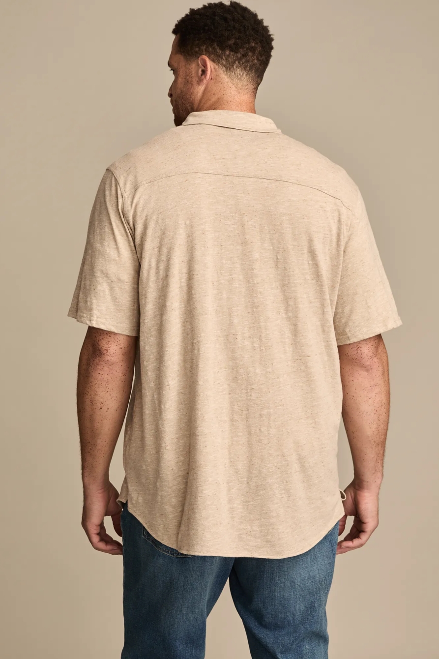 BIG & TALL LINEN SHORT SLEEVE BUTTON UP SHIRT, image 5
