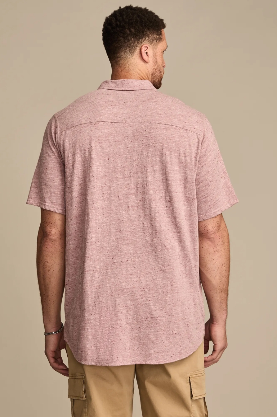 BIG & TALL LINEN SHORT SLEEVE BUTTON UP SHIRT, image 4