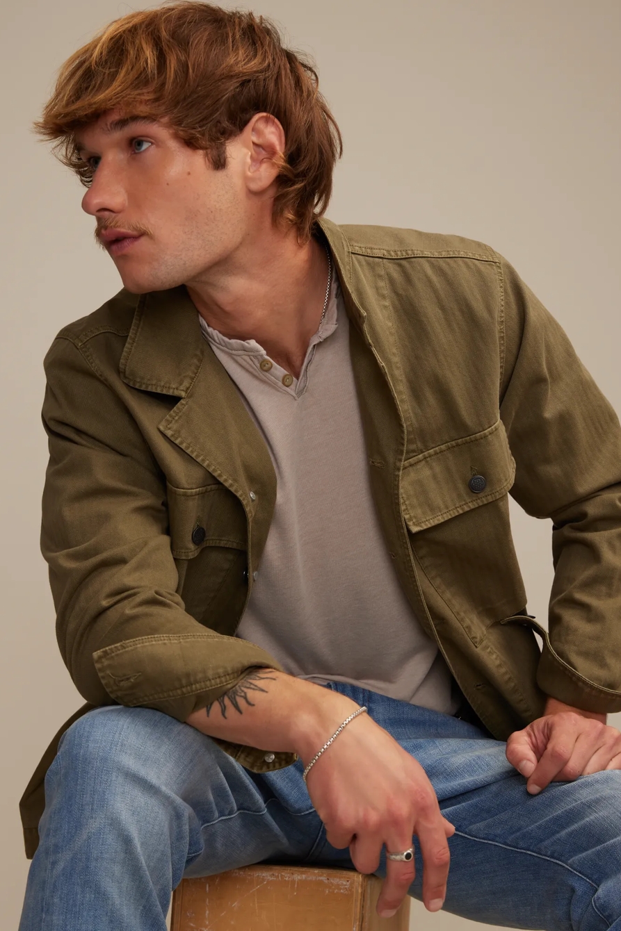 BIG & TALL VENICE BURNOUT NOTCH NECK TEE, image 5