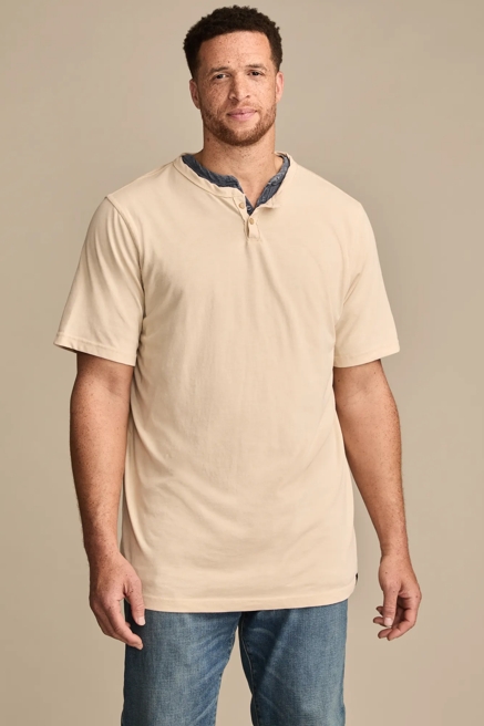 BIG & TALL VENICE BURNOUT NOTCH NECK TEE, image 1