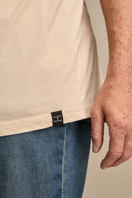 BIG & TALL VENICE BURNOUT NOTCH NECK TEE, image 2