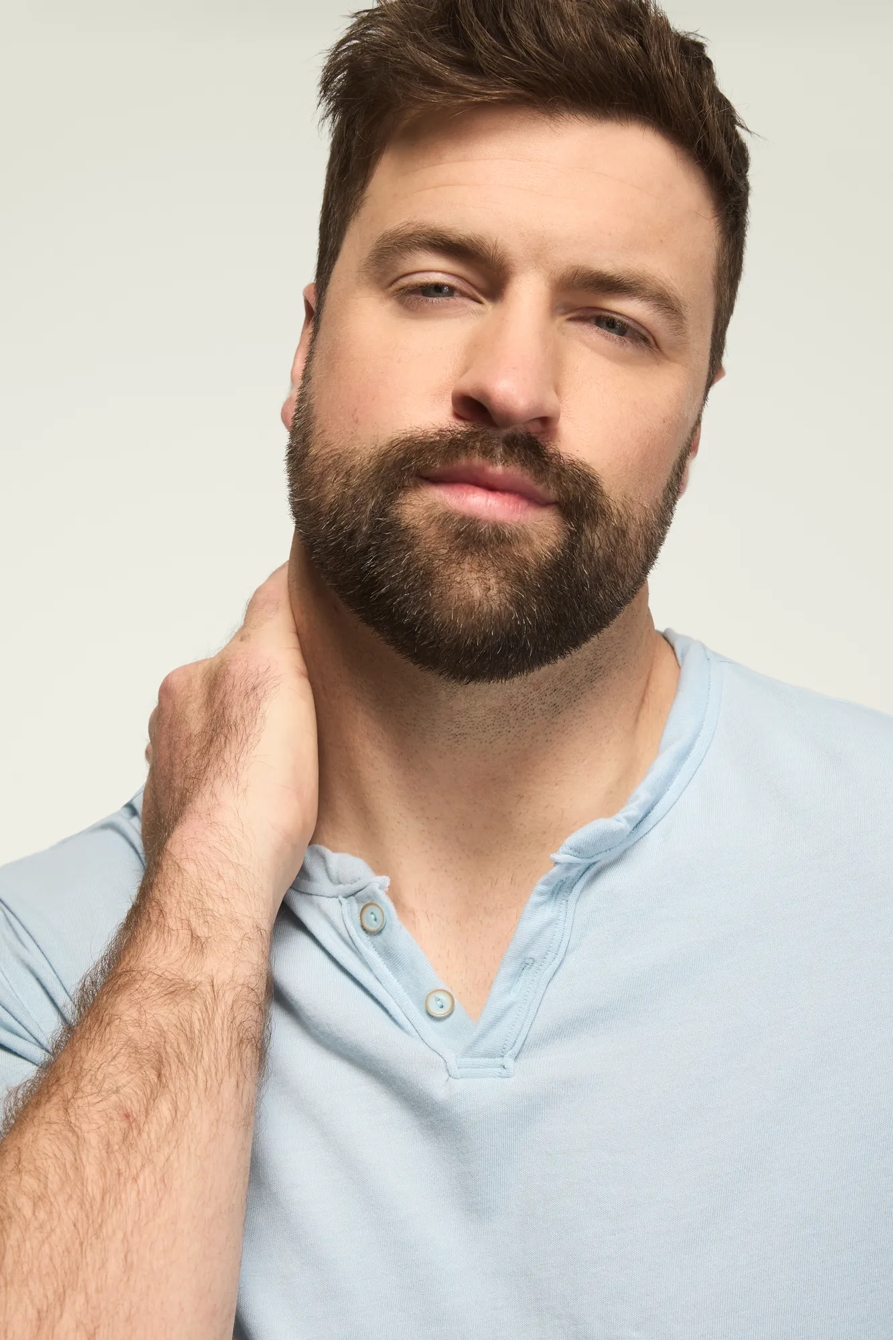 BIG & TALL VENICE BURNOUT NOTCH NECK TEE, image 2