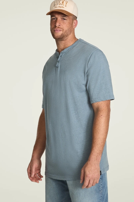 BIG & TALL VENICE BURNOUT NOTCH NECK TEE, image 4