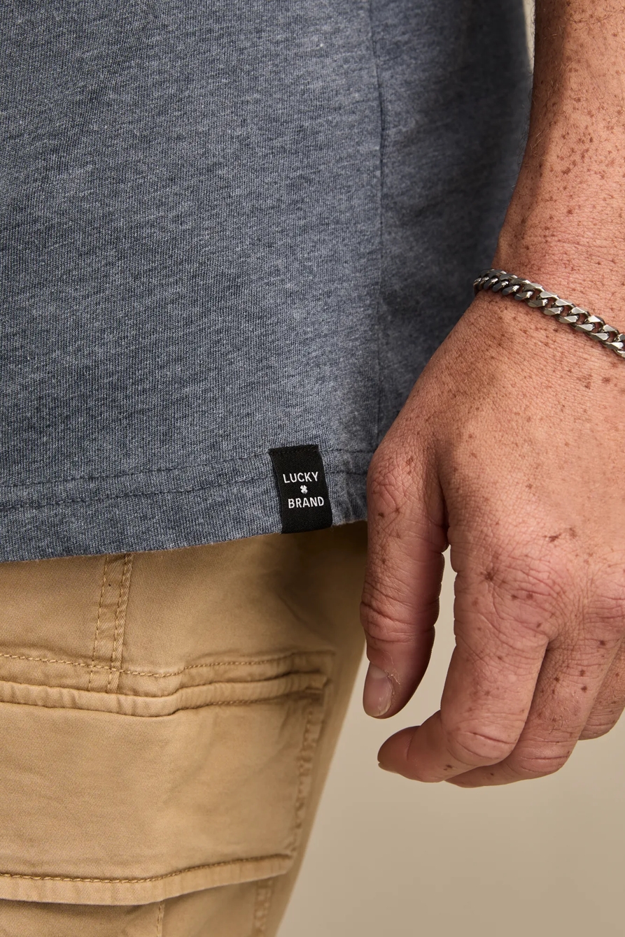 BIG & TALL VENICE BURNOUT NOTCH NECK TEE, image 4