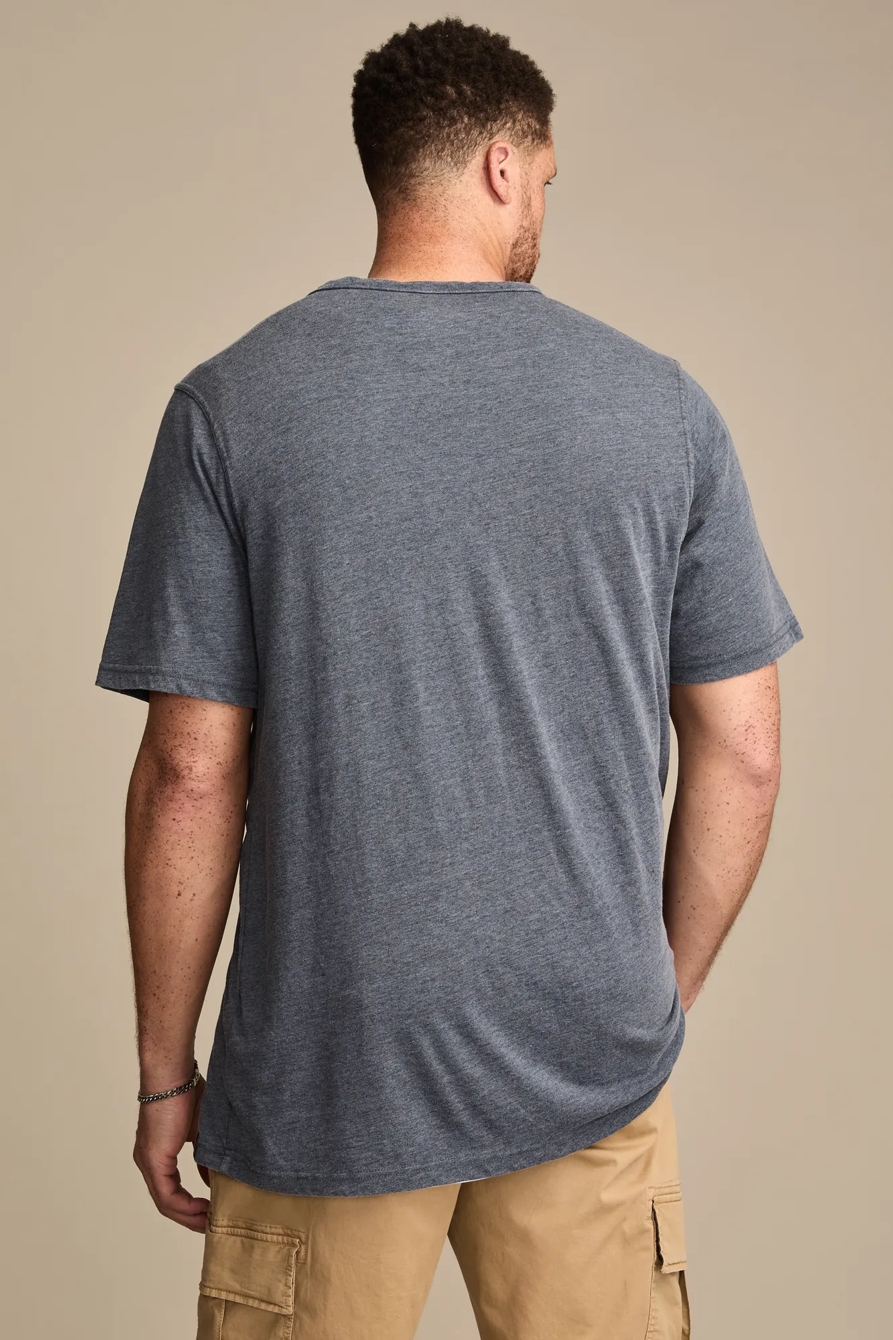 BIG & TALL VENICE BURNOUT NOTCH NECK TEE, image 5