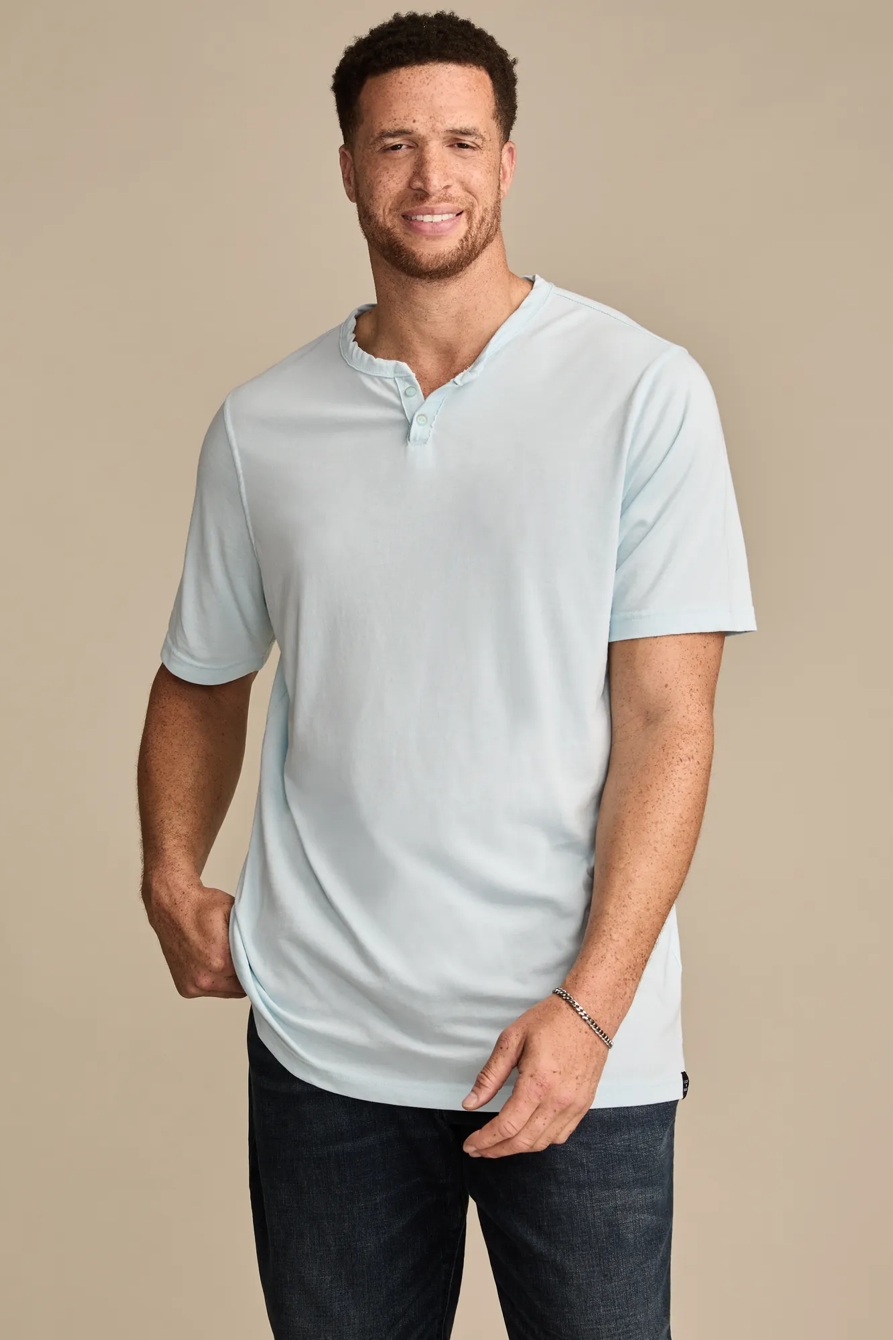 BIG & TALL VENICE BURNOUT NOTCH NECK TEE, image 1