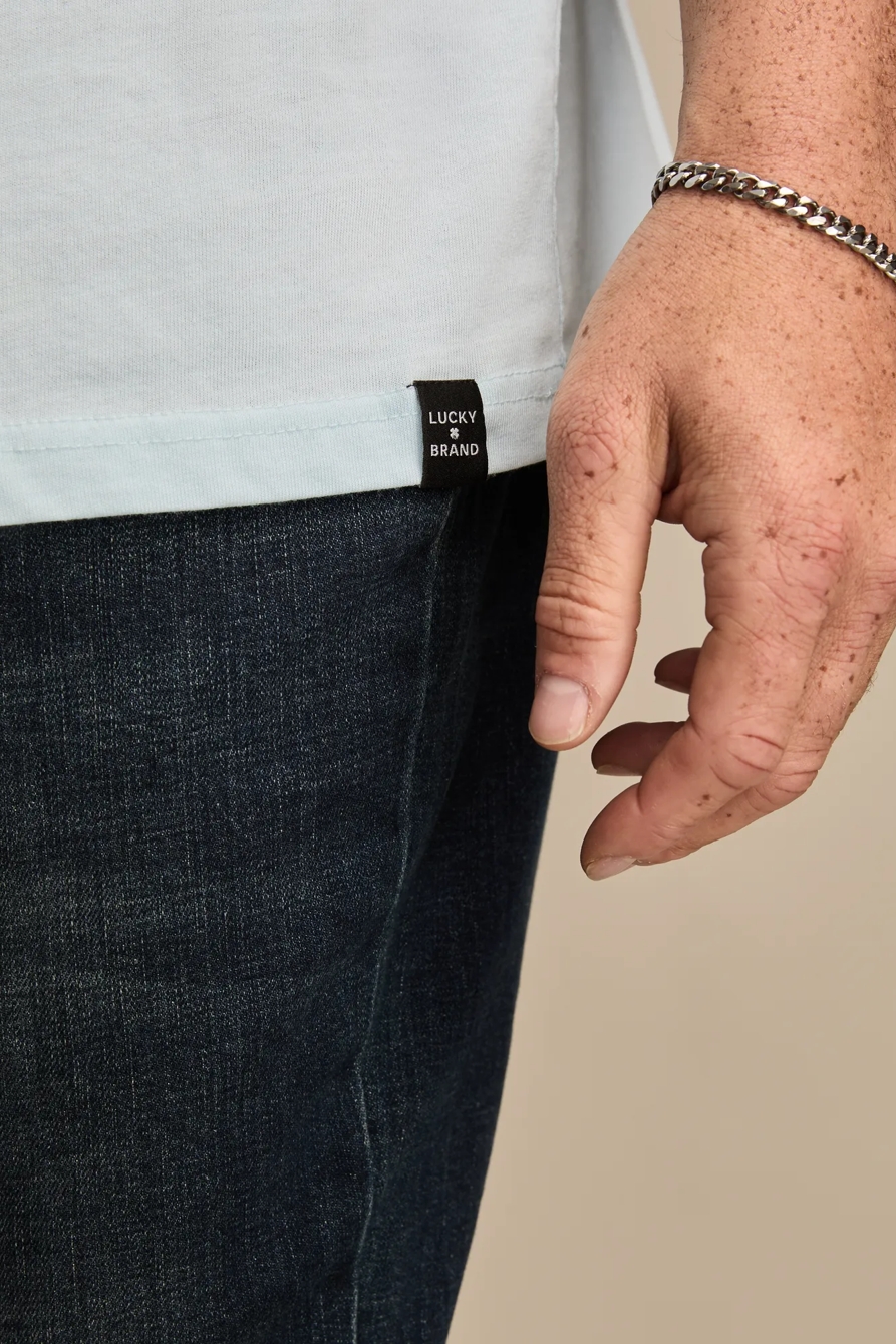 BIG & TALL VENICE BURNOUT NOTCH NECK TEE, image 2