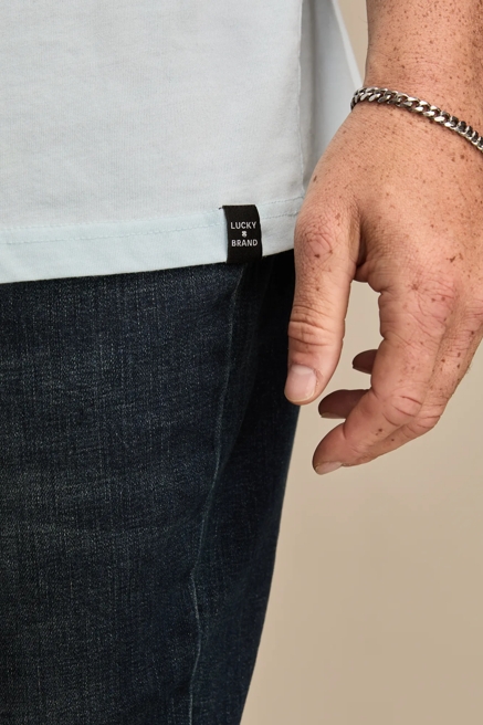 BIG & TALL VENICE BURNOUT NOTCH NECK TEE, image 2