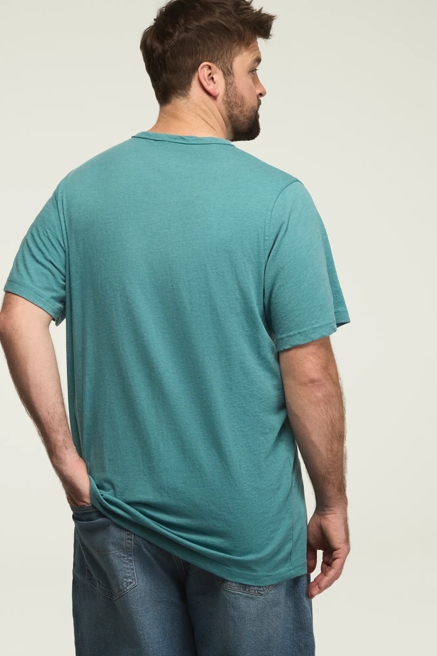 BIG & TALL VENICE BURNOUT NOTCH NECK TEE, image 3