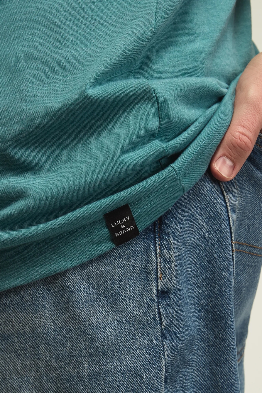 BIG & TALL VENICE BURNOUT NOTCH NECK TEE, image 5