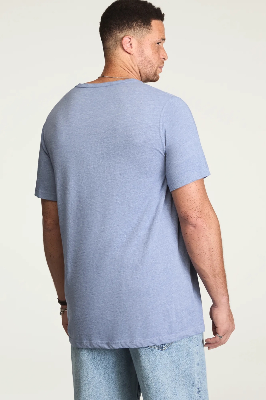 BIG & TALL VENICE BURNOUT NOTCH NECK TEE, image 3