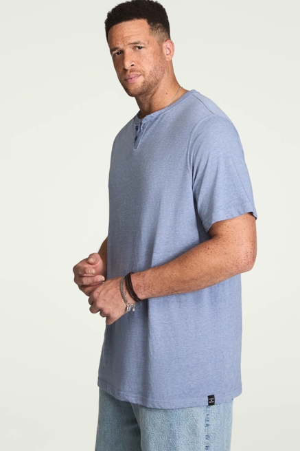 BIG & TALL VENICE BURNOUT NOTCH NECK TEE, image 4