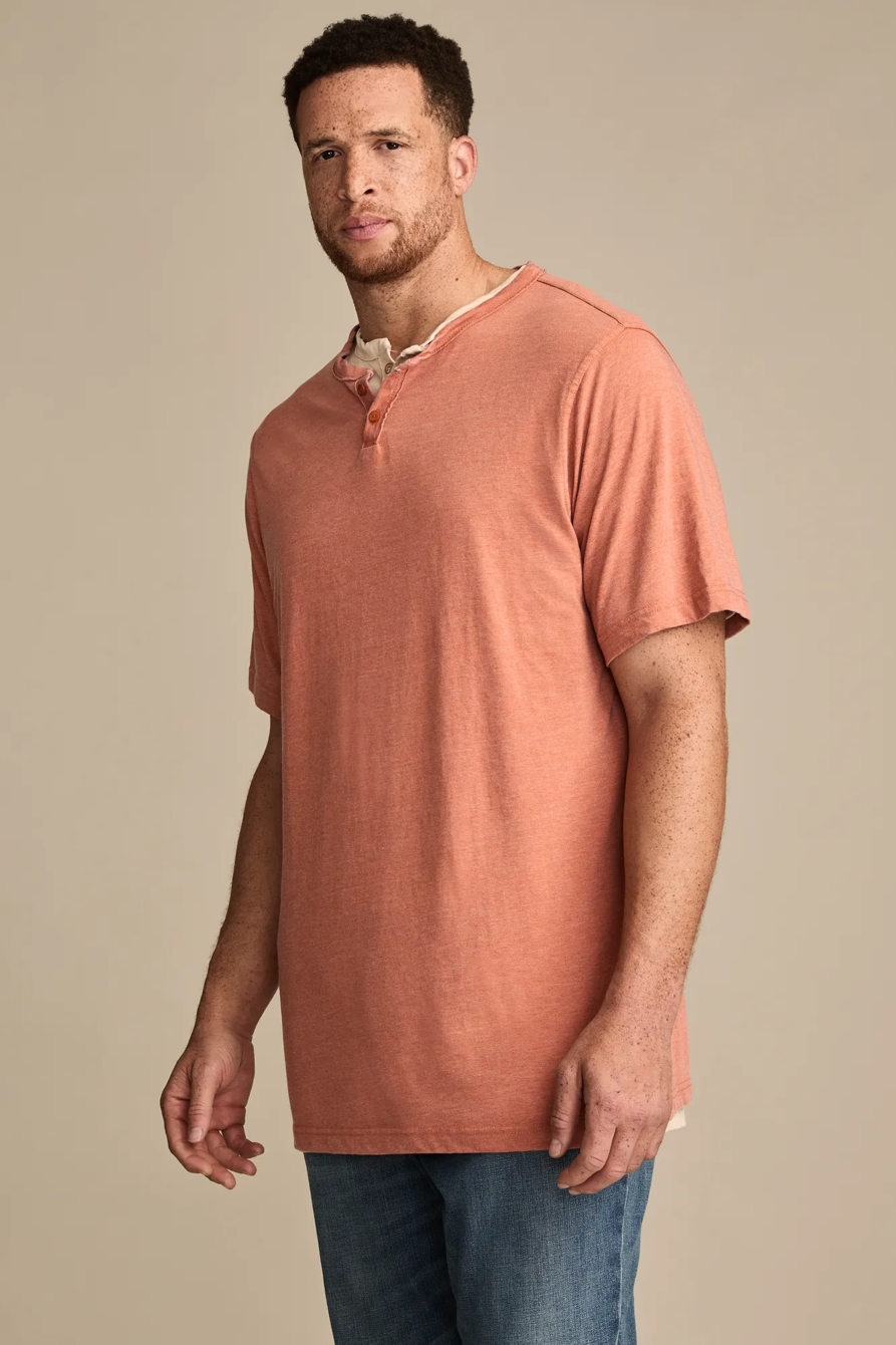 BIG & TALL VENICE BURNOUT NOTCH NECK TEE, image 3