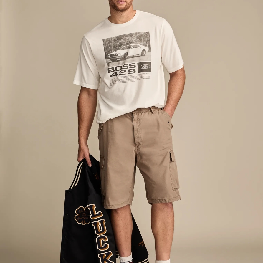 Lucky Brand Big & Tall Parachute Cargo Short - Men's Shorts Denim Jean Cargo