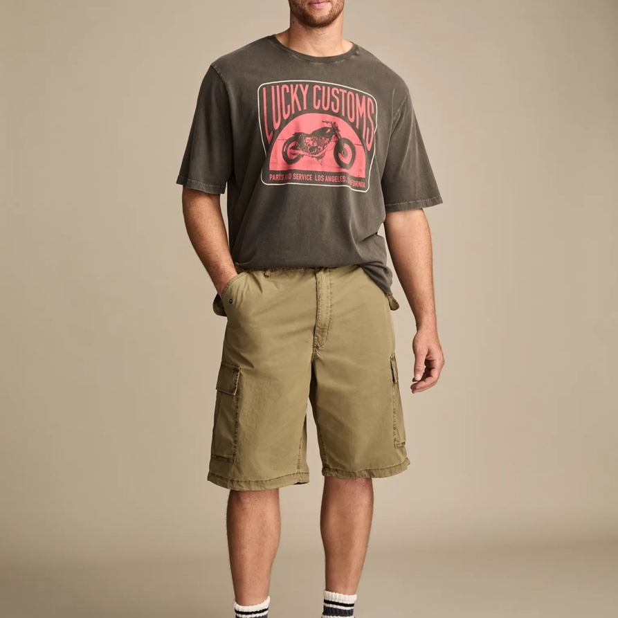 Lucky Brand Big & Tall Parachute Cargo Short - Men's Shorts Denim Jean Cargo