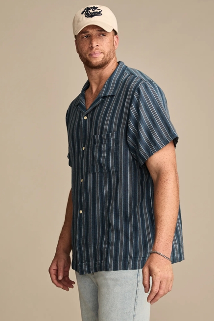 BIG & TALL SHORT SLEEVE CAMP COLLAR SHIRT, image 3