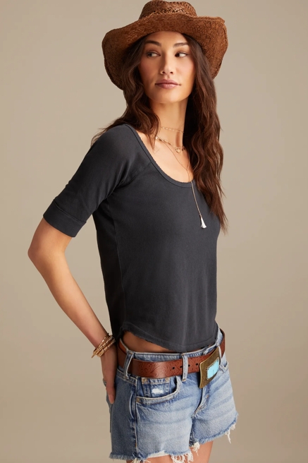 SCOOP NECK RAGLAN TEE, image 2