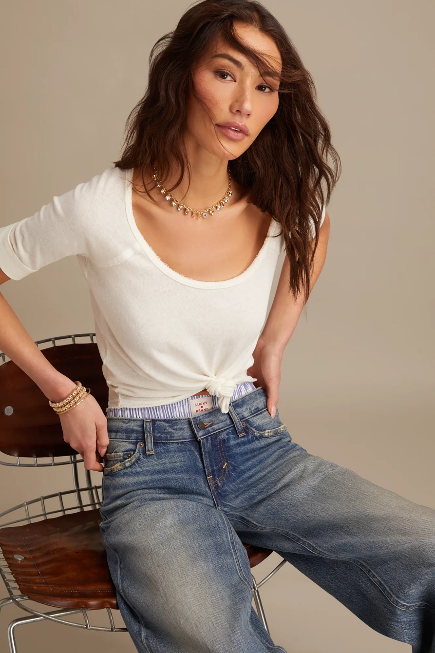 SCOOP NECK RAGLAN TEE, image 5