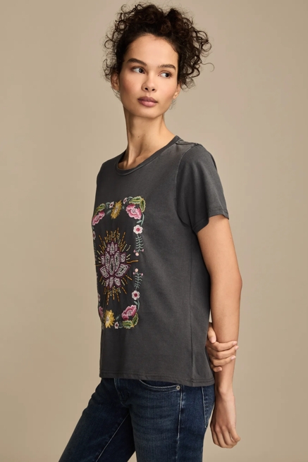 BEADED LOTUS CLASSIC CREW, image 4