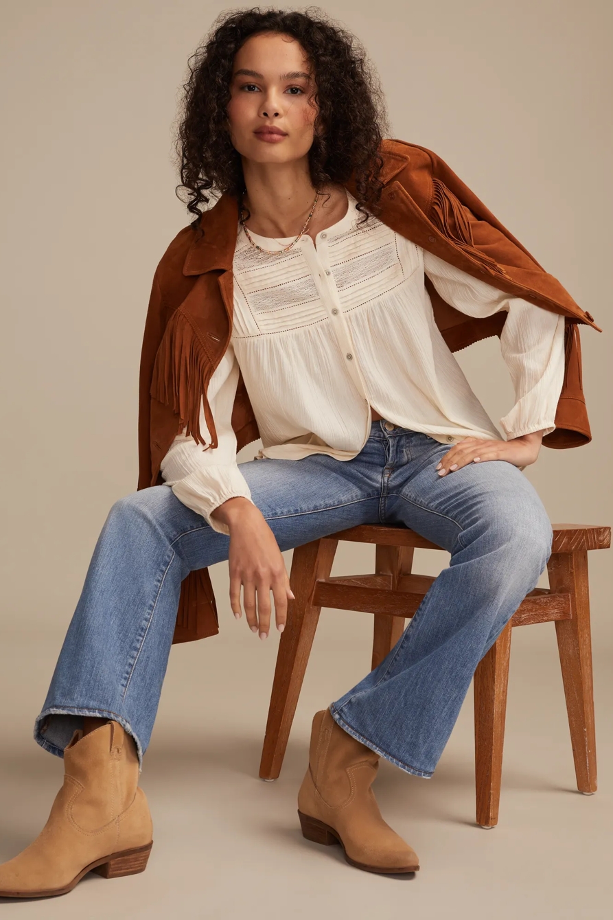 PEASANT BUTTON DOWN BLOUSE, image 5