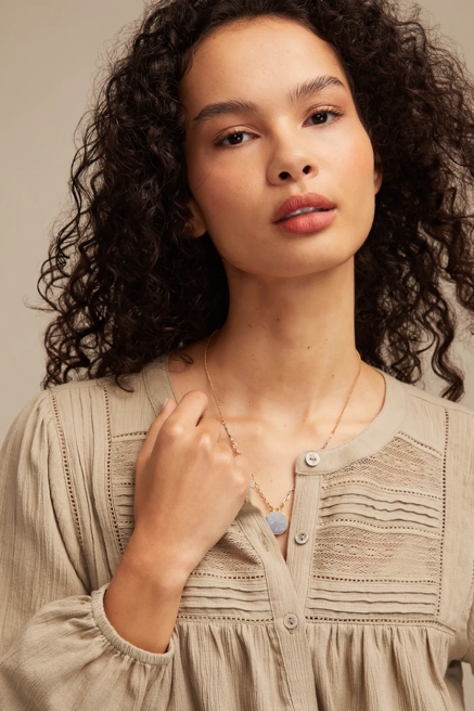 PEASANT BUTTON DOWN BLOUSE, image 2