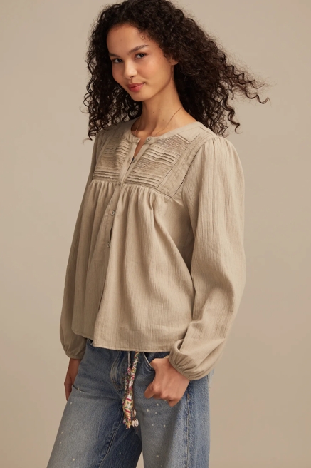 PEASANT BUTTON DOWN BLOUSE, image 4