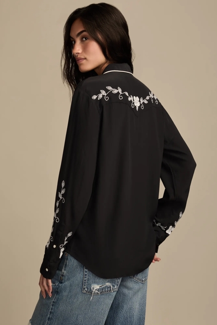 EMBROIDERED WESTERN BUTTON DOWN SHIRT, image 3