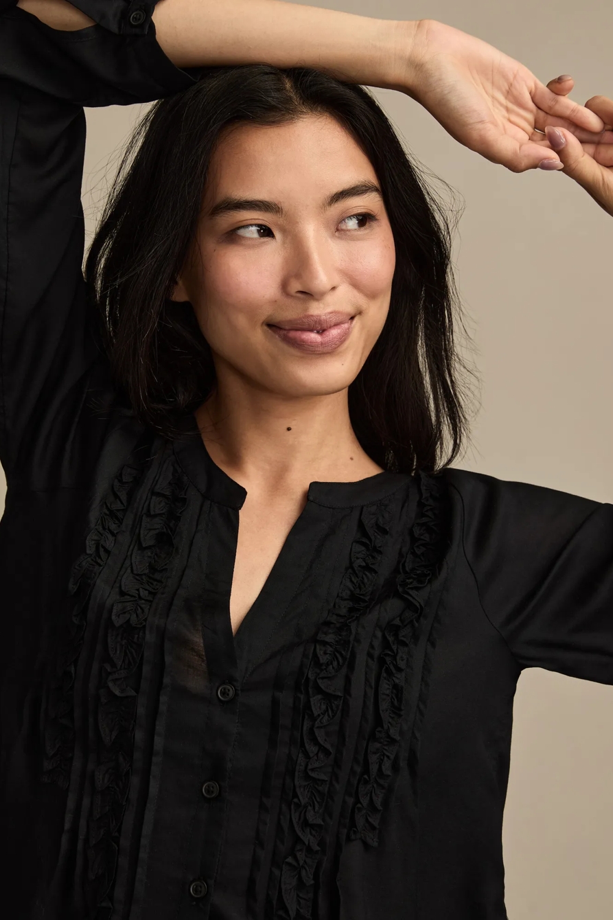 RUFFLE TUXEDO BLOUSE, image 5