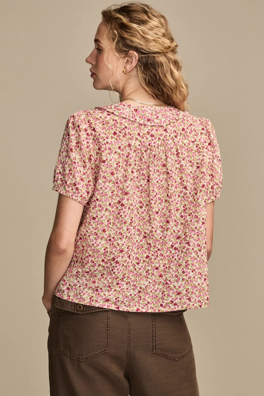 PRINTED PINTUCK BLOUSE, image 3