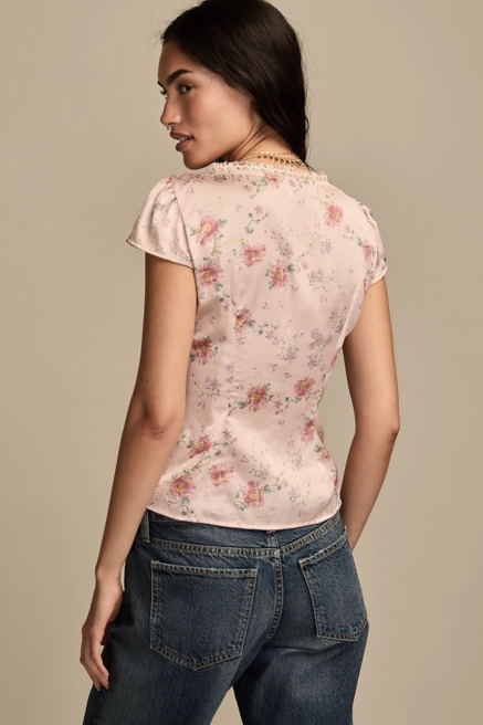 FLORAL CAP SLEEVE TOP, image 3