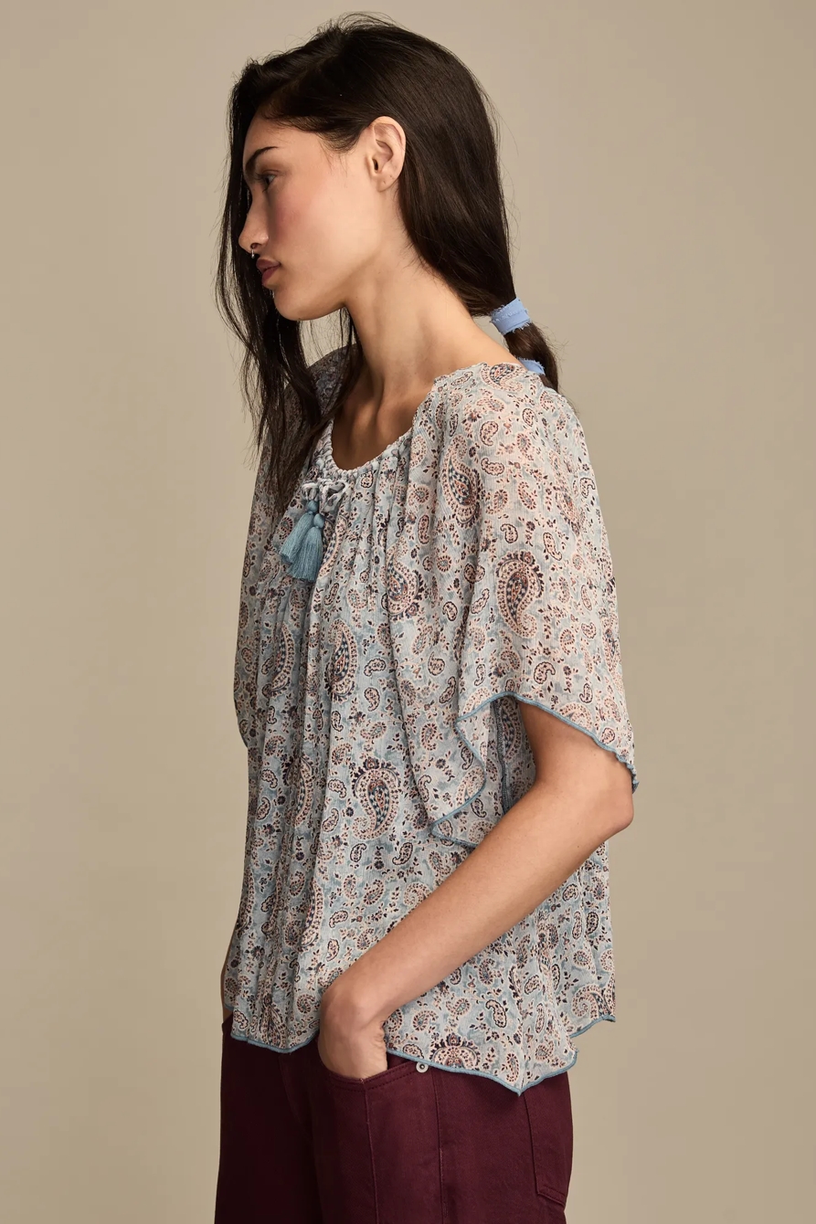 PAISLEY PEASANT TOP, image 4