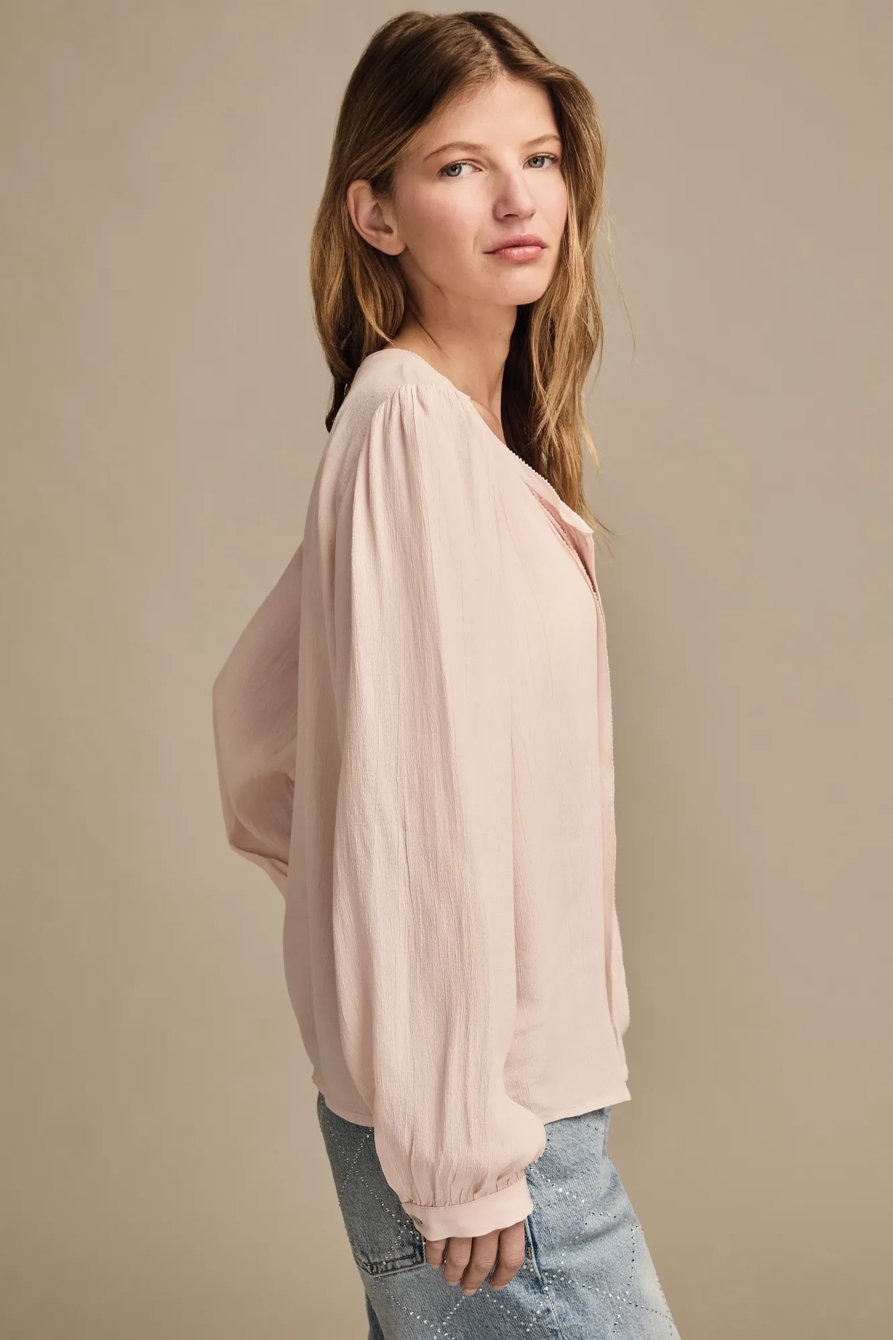 CONTRAST STITCH PEASANT TOP, image 4