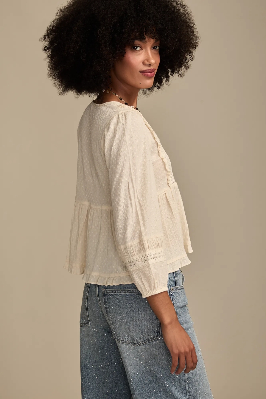 LONG SLEEVE PEPLUM TOP, image 3