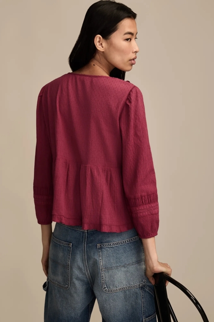 LONG SLEEVE PEPLUM TOP, image 3