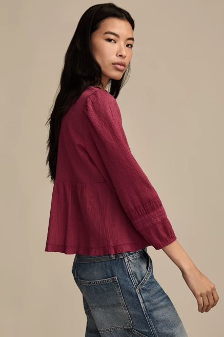 LONG SLEEVE PEPLUM TOP, image 4