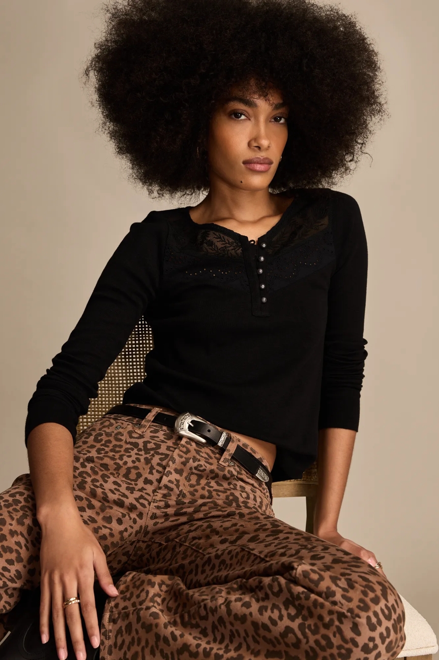 LACE YOKE HENLEY, image 5