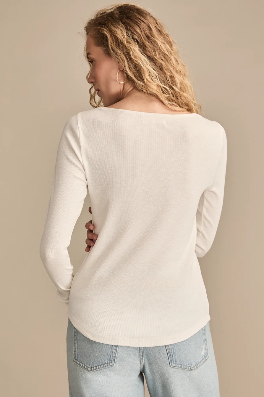 LACE YOKE HENLEY, image 3