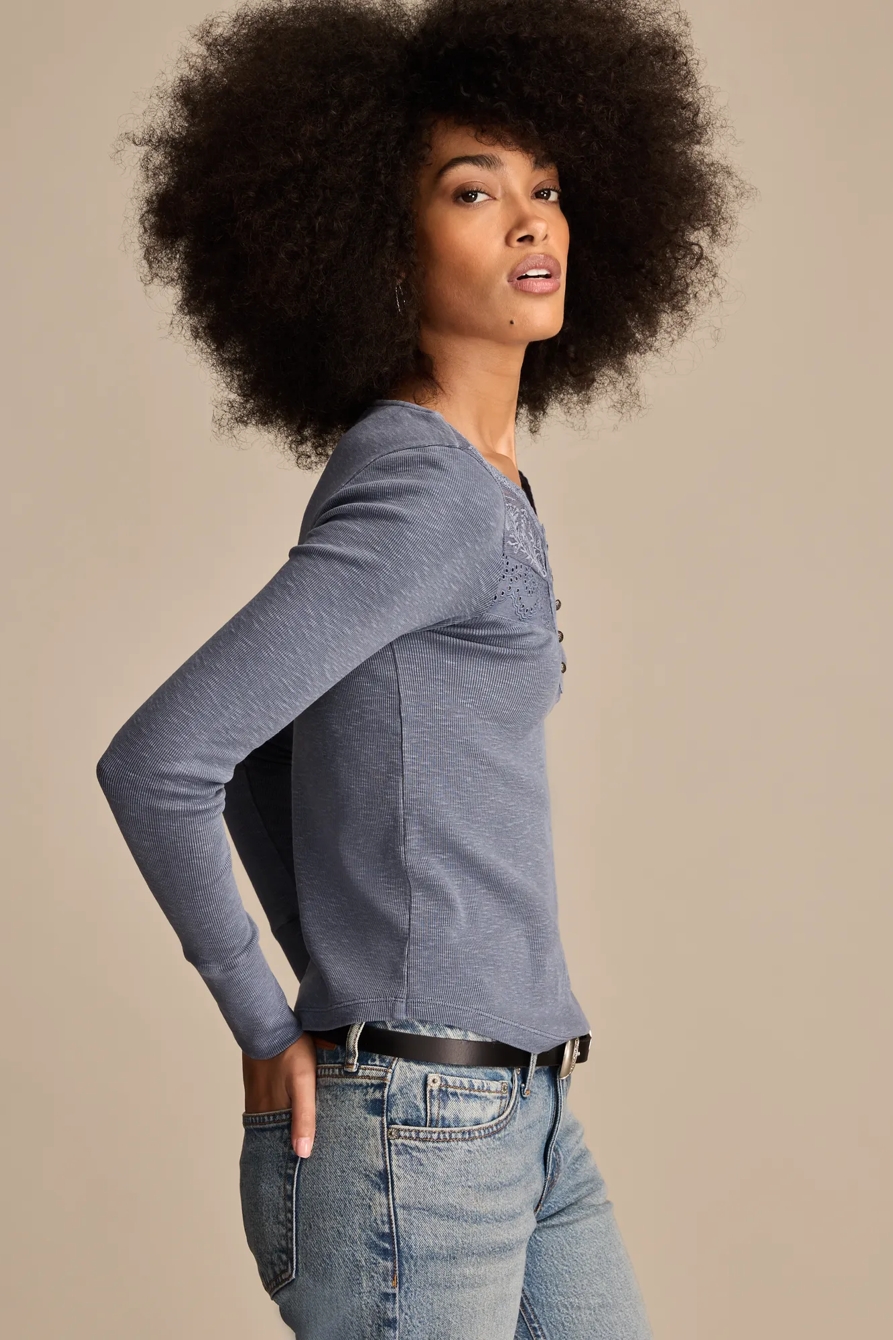 LACE YOKE HENLEY, image 4