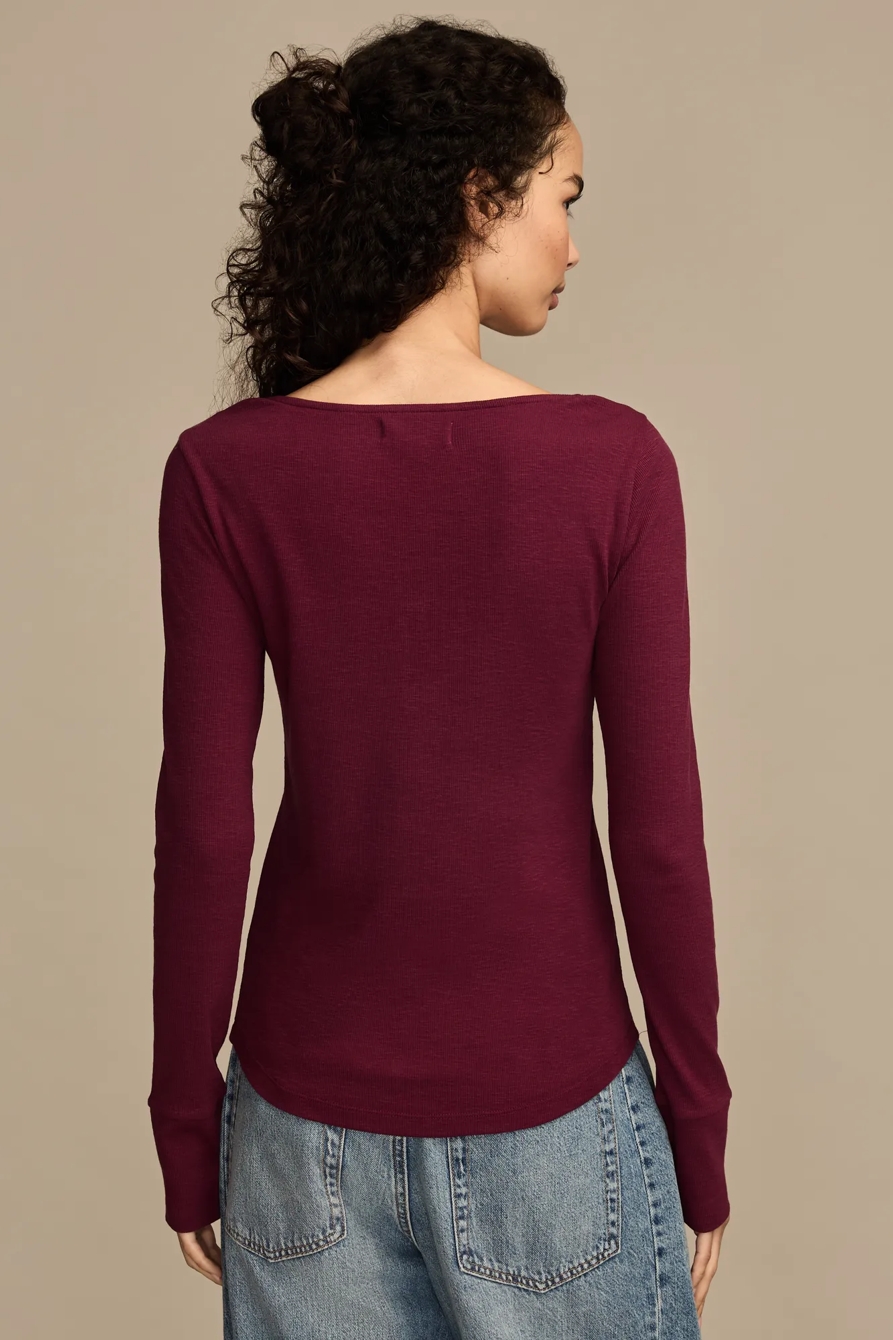 LACE YOKE HENLEY, image 3
