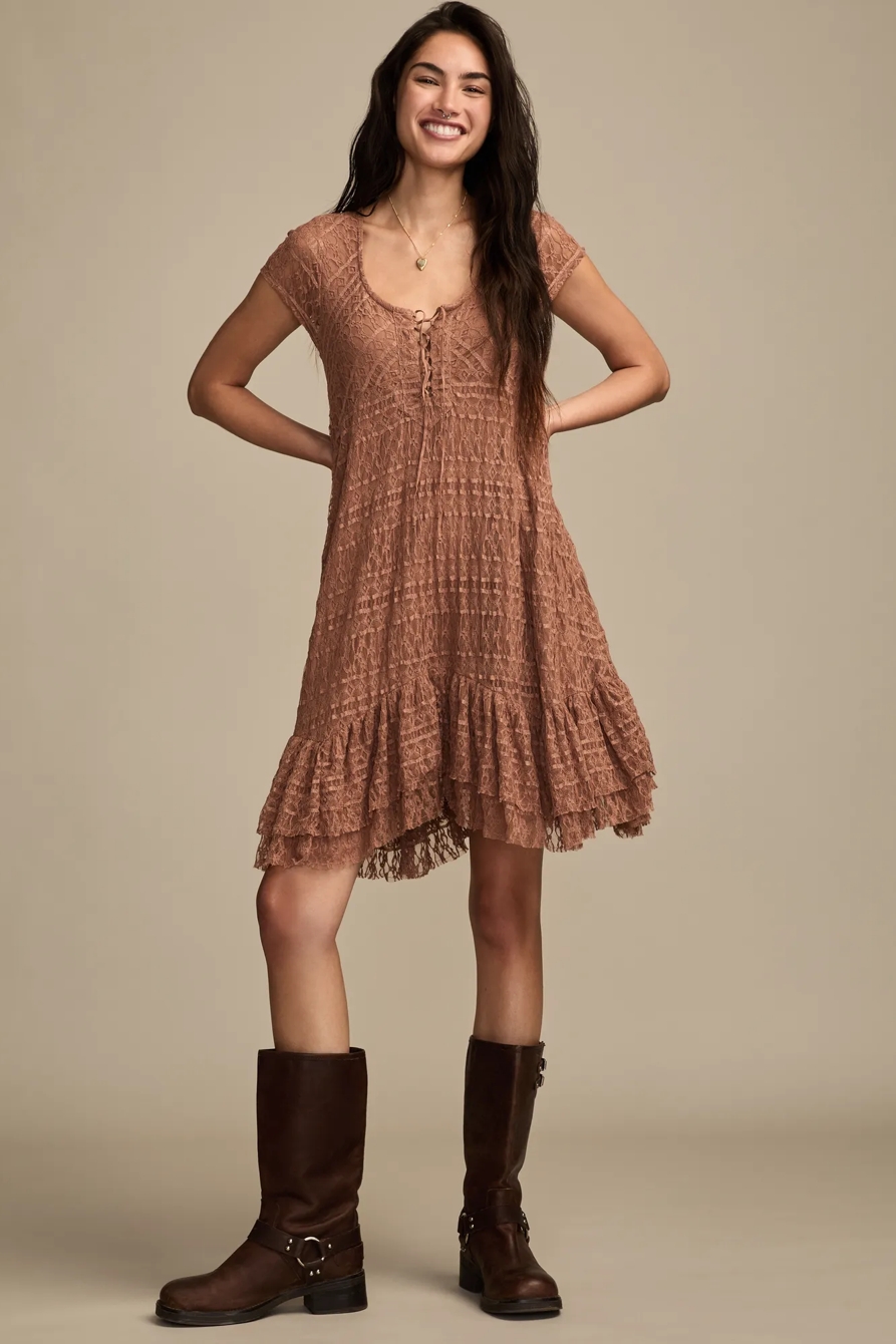 LACE MINI DRESS, image 5