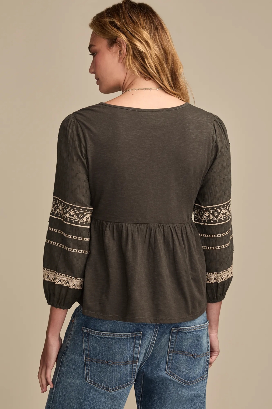 EMBROIDERED PEASANT TOP, image 3