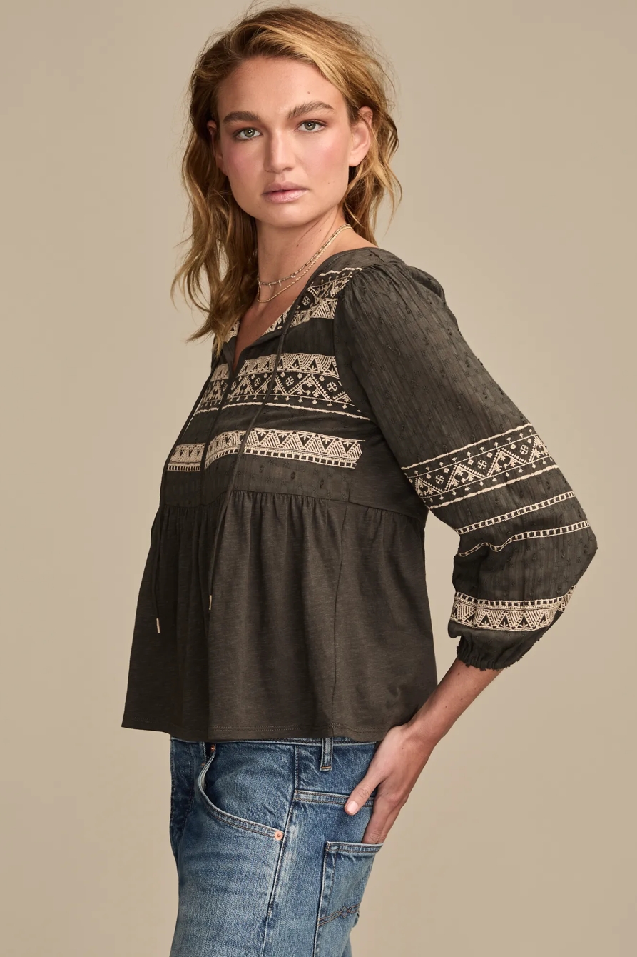EMBROIDERED PEASANT TOP, image 4