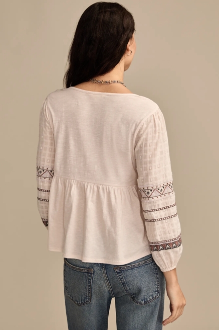 EMBROIDERED PEASANT TOP, image 3