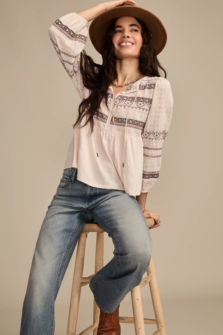EMBROIDERED PEASANT TOP, image 5